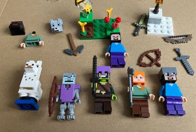lego Minecraft minifigures