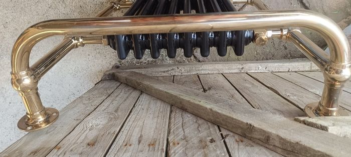 Brass and Cast Iron towel radiator
