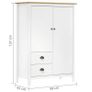 _2-Door Wardrobe Hill Range White 99x45x137 cm Solid Pine Wood Image 6