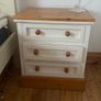 Wooden pine Bedroom Set - slatted double bed, chest of drawers and 2 side lockers Image 2