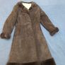 Vintage Ladies Mocklers Genuine Leather Shearling Nor'Easter Long Coat Size UK 8 Image 2