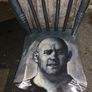 Hand painted Chair of rugby player JOHN THE BULL HAYES Image 2