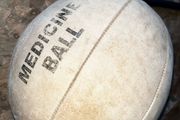 5kg leather old school medicine ball