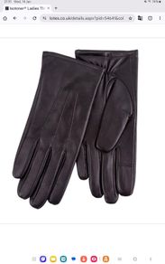 Totes Isotoner Black Leather Gloves - Smartouch - Small fit - New Without Tags RRP 25