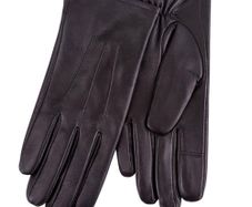 Totes Isotoner Black Leather Gloves - Smartouch - Small fit - New Without Tags RRP 25