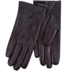 Totes Isotoner Black Leather Gloves - Smartouch - Small fit - New Without Tags RRP 25