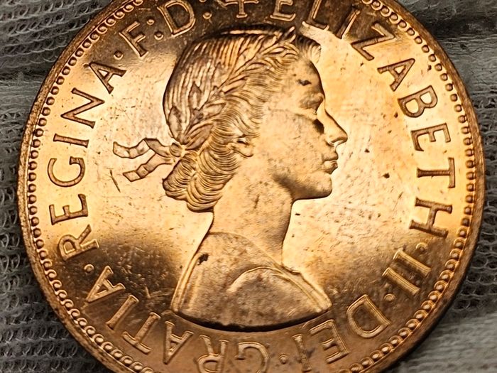 Great Britain 1960 Proof Penny Queen Elizabeth