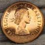 Great Britain 1960 Proof Penny Queen Elizabeth Image 2
