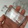 449 - Set of 5 Vintage Clear Glass Cork Top Collectible Decorative Bottles Image 2