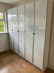 White cabinet with doors
