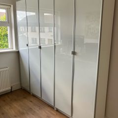 White cabinet with doors