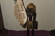 Carved African Warrior Statue