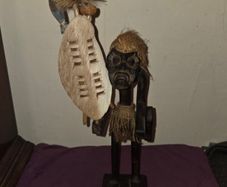 Carved African Warrior Statue