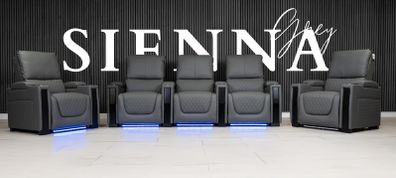 Sienna 3+1+1 Electric Leather Recliner Sofa Set