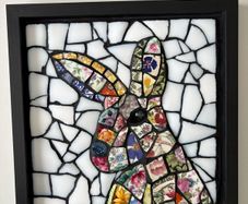 Handmade Framed Mosaic Rabbit/Hare