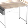 Writing Computer Desk, Office Work Desk for student and worker, Laptop Table with Storage Bag and Headphone Hook,Modern Simple Style Desks for Bedroom, Home, Office(80x50x75cm) Image 4