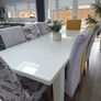 Glass topped dining room table 8 seater Image 3
