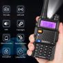 Baofeng Walkie Talkie UV 5R 5W Dual Band Ham Two Way Radio Vhf Uhf FM Radio Handheld Transceiver Hunting Image 2