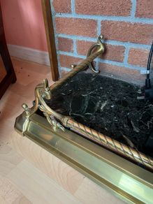 Vintage Brass Fireplace Fender