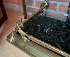 Vintage Brass Fireplace Fender