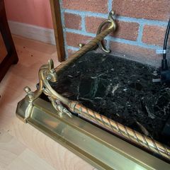 Vintage Brass Fireplace Fender