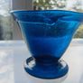Handmade mouth-blown/ free-blown turquoise blue/green glass Image 4