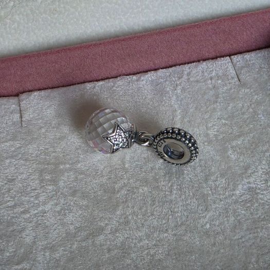 Pandora moon and star faceted dangle charm,perfect condition