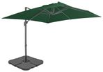 Outdoor Umbrella with Portable Base Green