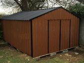 Garden Sheds Woodgrain Steel Cladding