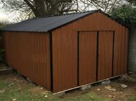 main image for ad Garden Sheds Woodgrain Steel Cladding