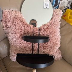 BNWT black bathroom shelf with connected mirror Collection only