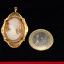 Vintage rolled gold cameo pendant Image 7