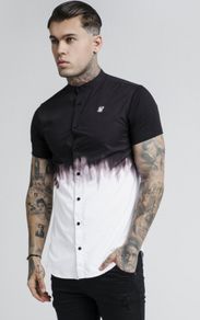 Siksilk Grandad Short Sleeve Fade Shirt