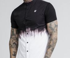 Siksilk Grandad Short Sleeve Fade Shirt