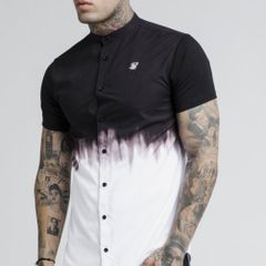 Siksilk Grandad Short Sleeve Fade Shirt