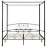 Canopy Bed Frame Black Metal 6FT Super King Image 4
