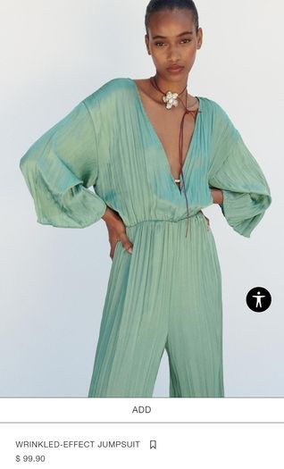 Zara Full Length Wrinkle Effect Jumpsuit