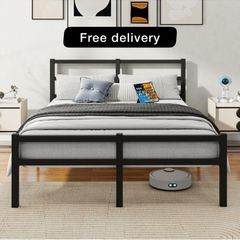 King Bed Frame with Headboard