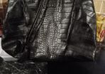 Black croc design Folli Follie tote bag