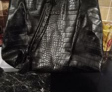 Black croc design Folli Follie tote bag