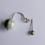 Vintage Black and White Pearl Sterling Silver 925 Earrings 3,5g Image 10