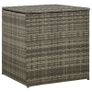4 Piece Garden Lounge Set with Cushions Poly Rattan Grey Image 5