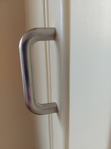 24 x D-shaped Furniture Handles (Satin nickel finish)