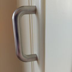 24 x D-shaped Furniture Handles (Satin nickel finish)