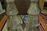 Vintage pair of glass Christmas trees