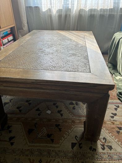 Large solid coffee table