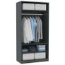 Wardrobe Grey 100x50x200 cm Chipboard Image 4
