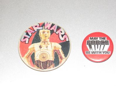 2 Vintage Star Wars badges 1970's - Price for for both