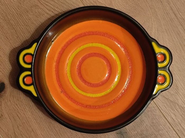1960s 1970s Ceramic Snack Bowl