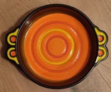 1960s 1970s Ceramic Snack Bowl